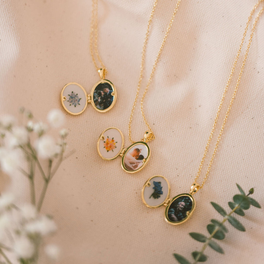 Custom Locket - Pressed Floral Wedding Bouquet Preservation